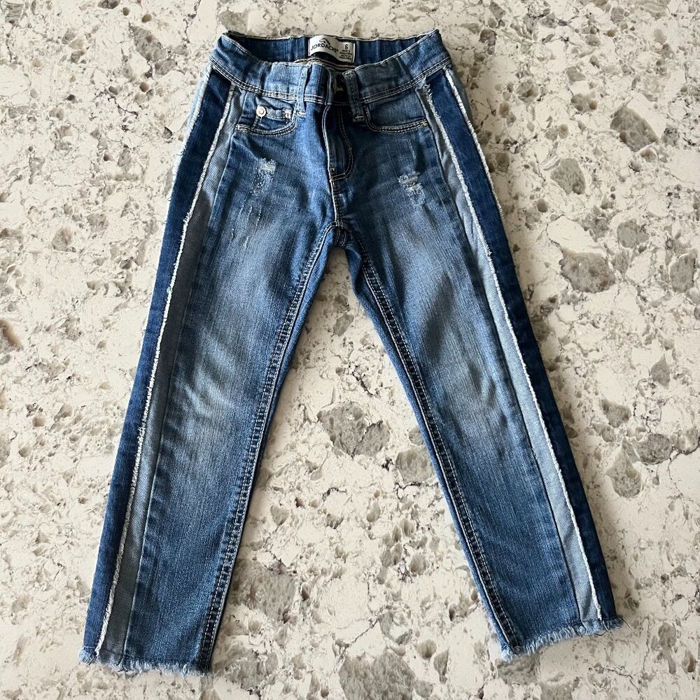 Jordache stripe statement jeans sz 6